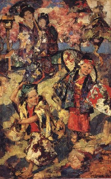 Kite Flying Japan, Edward Atkinson Hornel